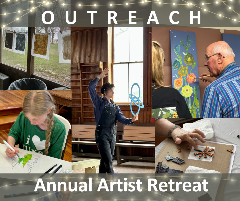 A collage of snapshots from the artist retreat this year
