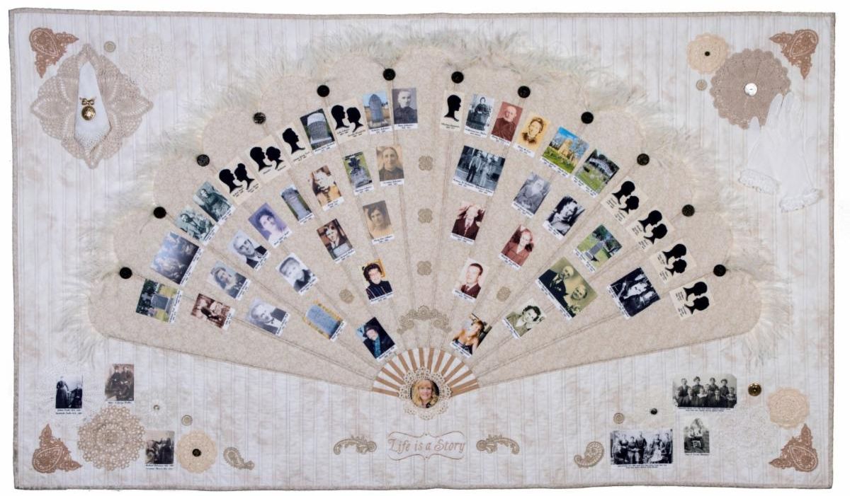 Portrait genealogy quilt