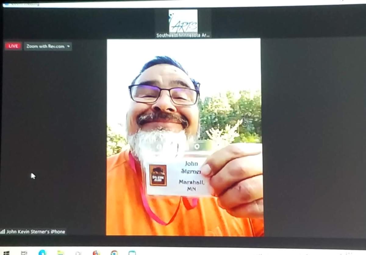 Screen grab of John Sterner joining via zoom