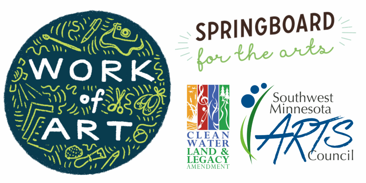 Work of Art Logo, Springboard for the Arts logo, Clean Water, Land & Legacy Amendment logo, SMAC logo