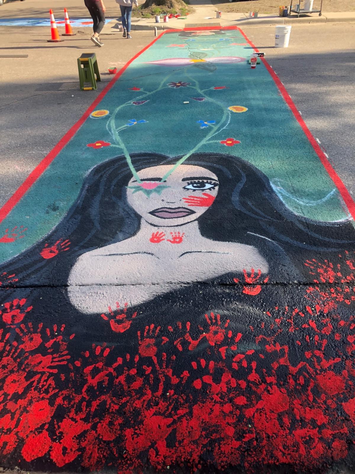Creative Crosswalk painting in Granite Falls