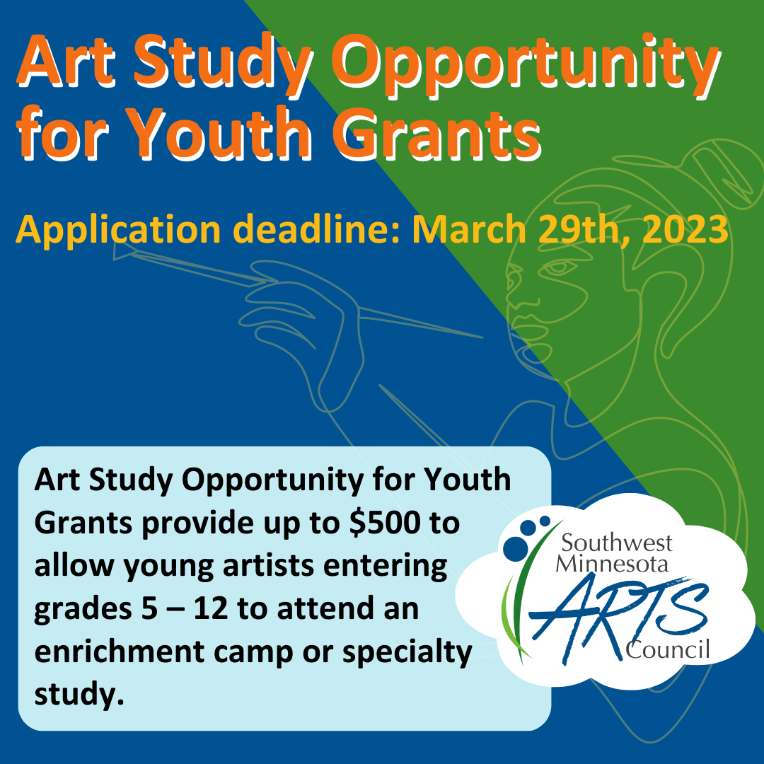 Art Study Opportunity for Youth Program. Application deadline March 29, 2023