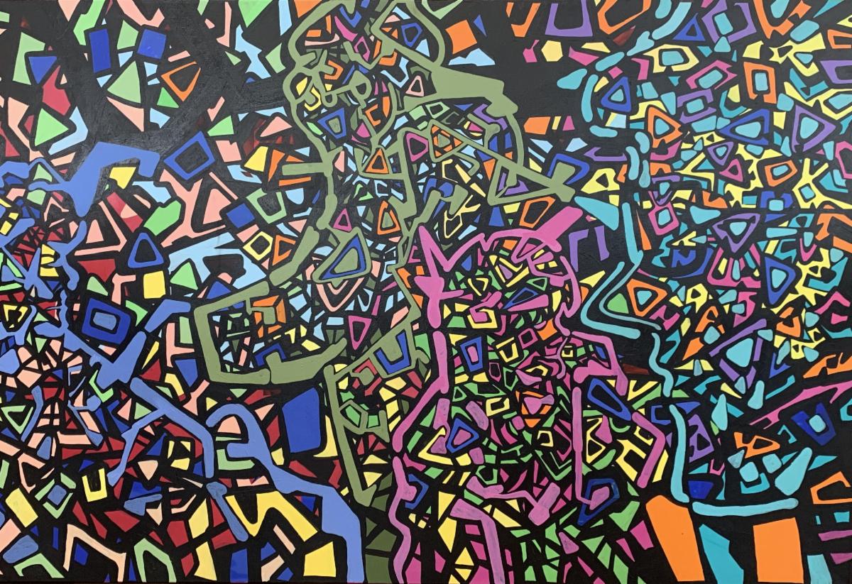 Painted intricate abstract designs that are very colorful