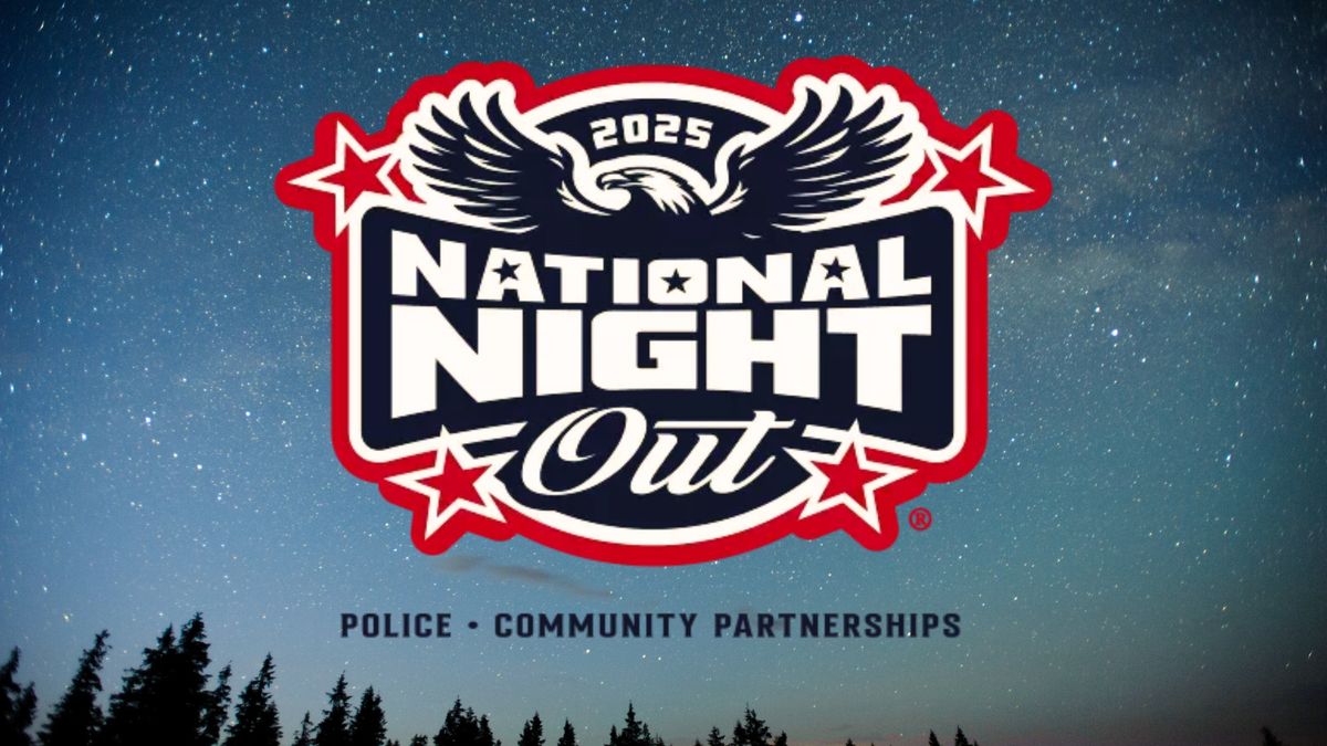 Infographic displaying the words National Night Out