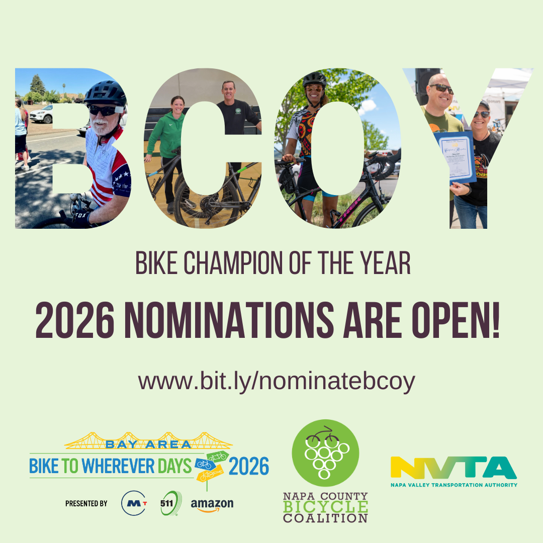 Flyer promoting the Bike Champion of the Year contest. All pertinent information is included in the body of the article.