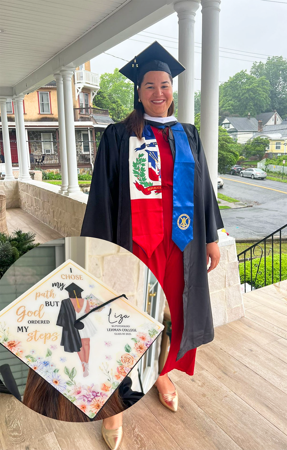 I chose my path but God ordered my steps cap with Graduate