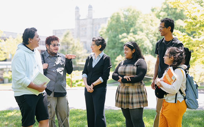 Professor with Students