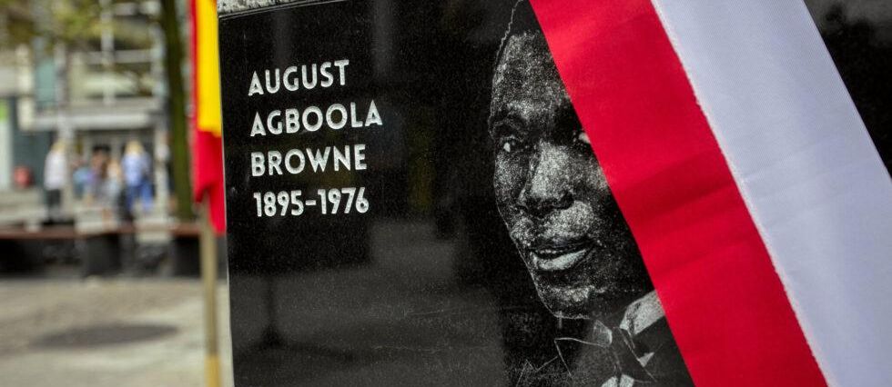 photo of August Agboola Browne memorial from article