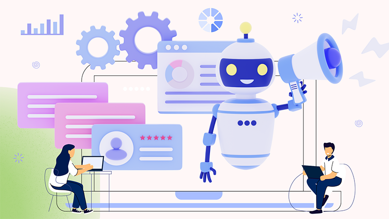 Fun AI Robot Illustration