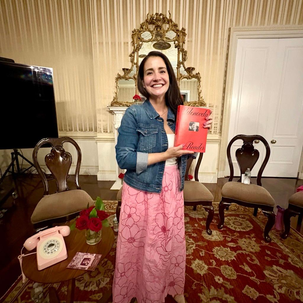 Mila with her book