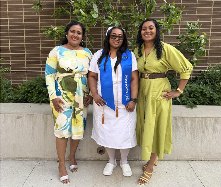 Three nursing sisters pose