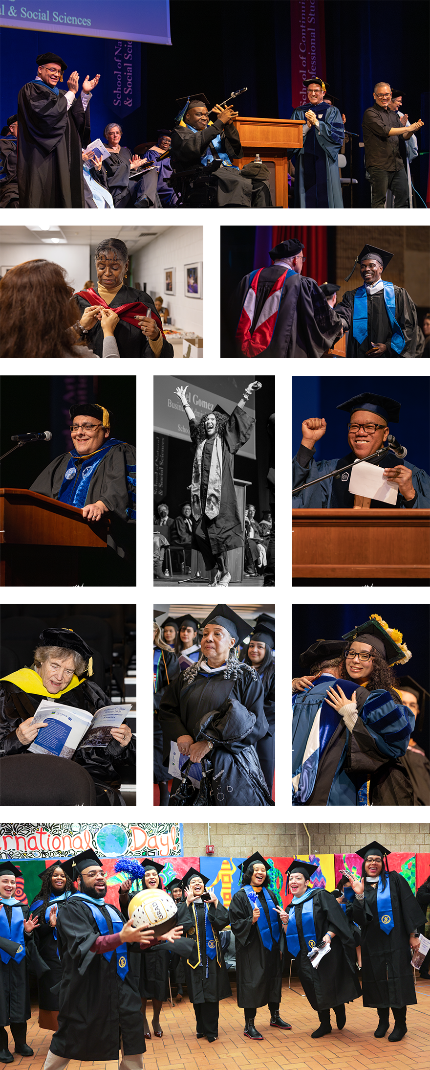 Collage of commencement photos