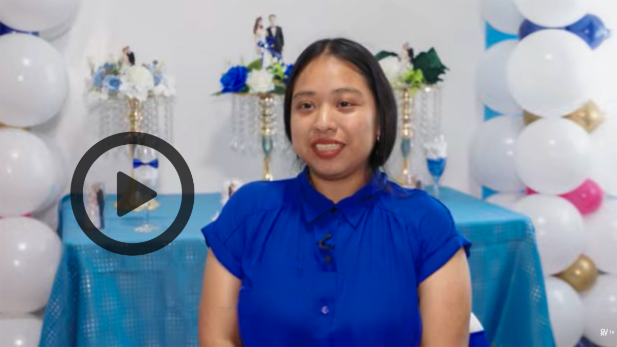 Image still of Alumna Eileen Mazariegos sharing the story behind starting her business, Mazalloon Encanto Decor