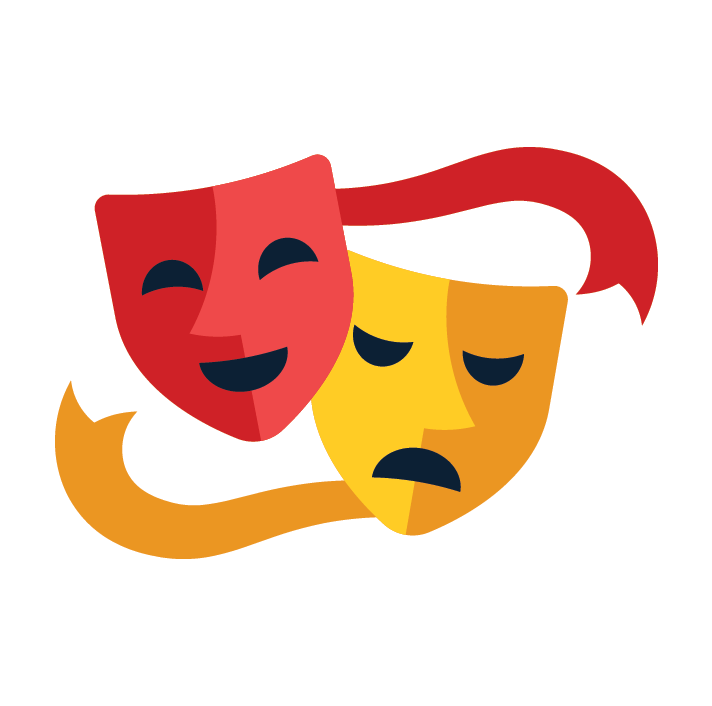 Clipart of theater Smiling and sad faces