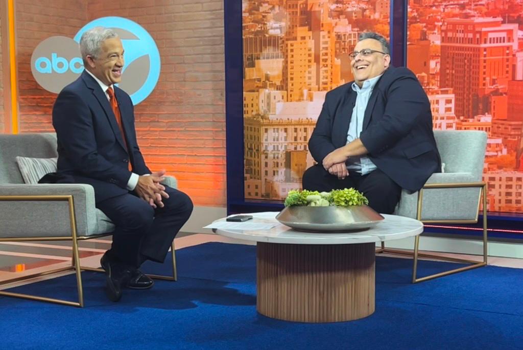 Still from filming at wabc