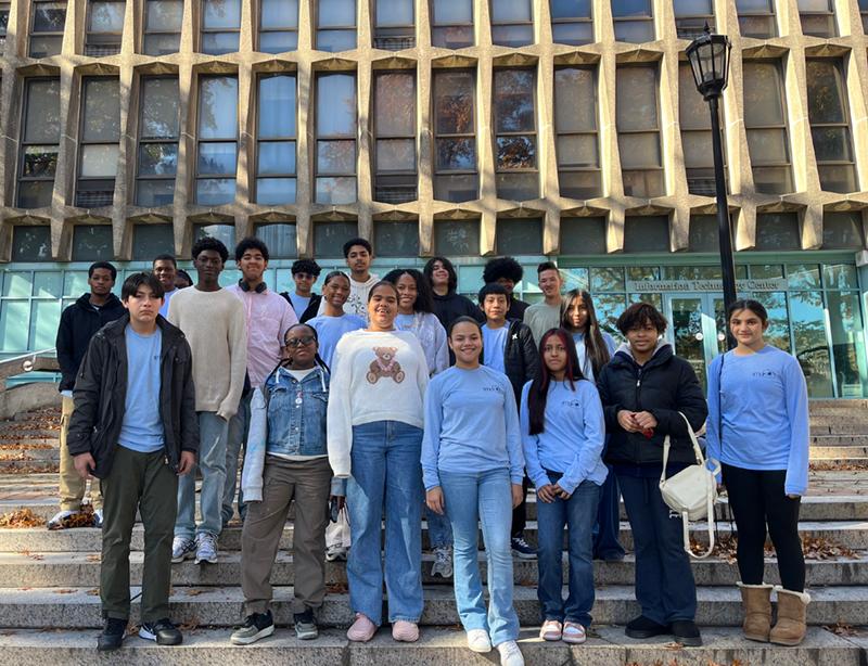 Young Students on Carman Hall steps