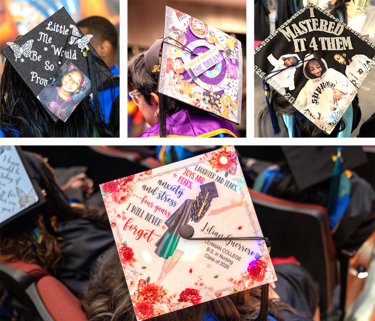 Collage with grad caps