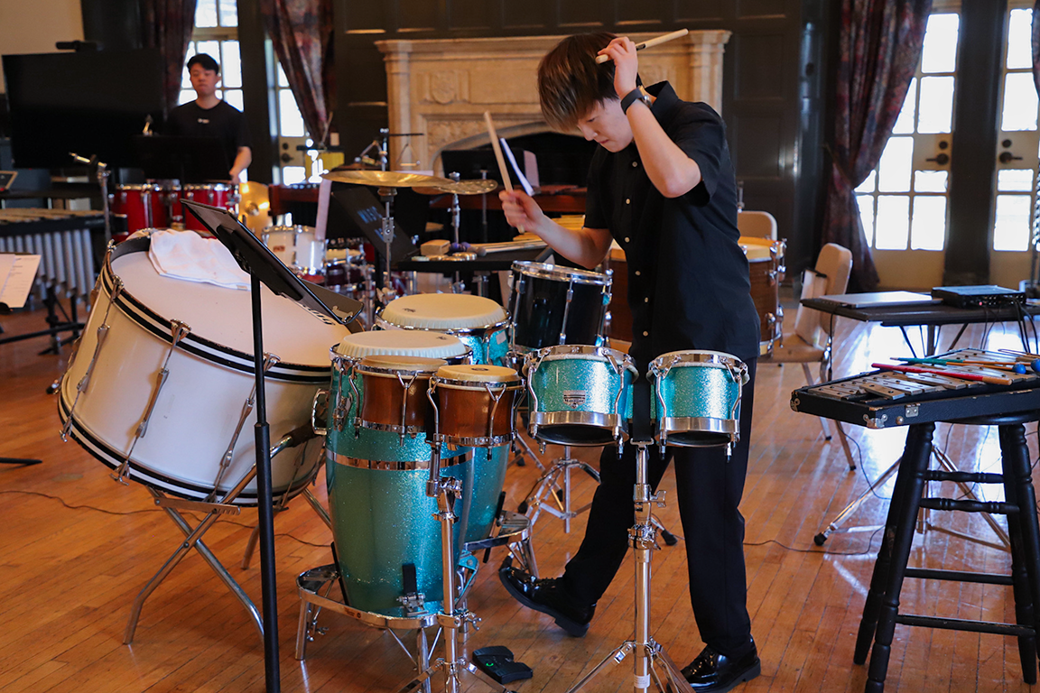 Photo of percussionist on drums
