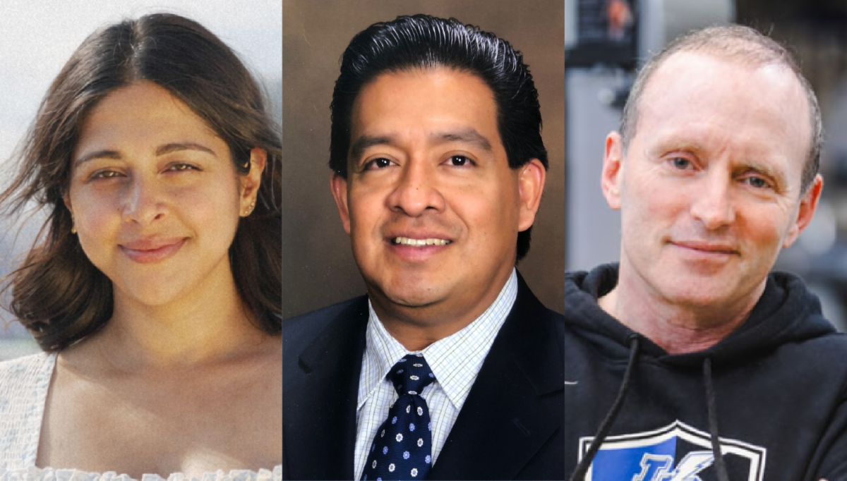 Headshots of all three professors