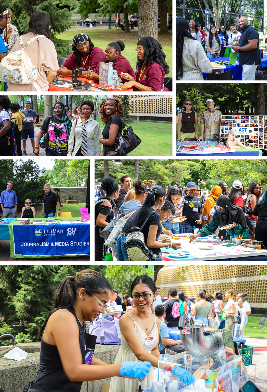 Students, and staff at the New Student Orientation on Campus