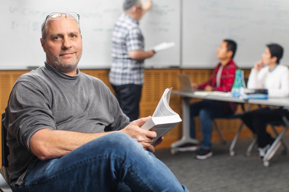 Prof Kurtzman in classroom