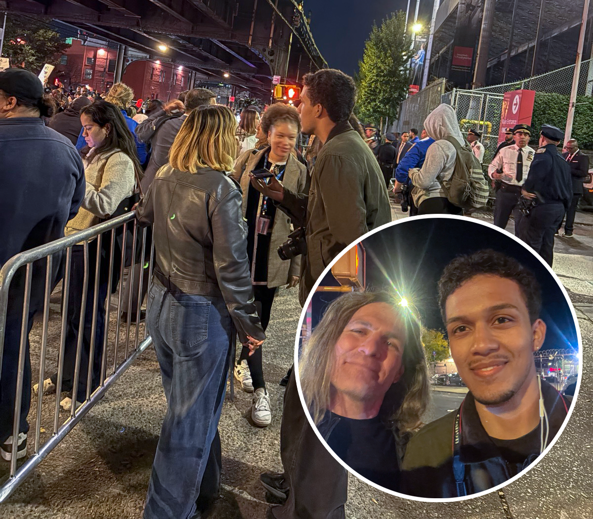 Collage of Lehman student Josthyn Ramos reporting at an anti-ICE protests at the New York-Presbyterian Allen Hospital on 225th Street.