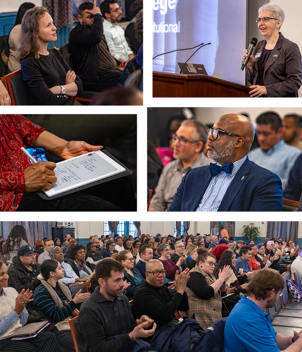 Collage of the middle states event showing a full house