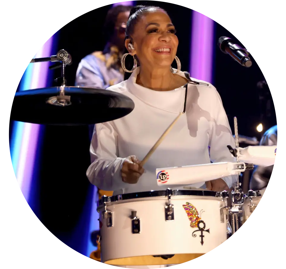 Shiela E at the drums