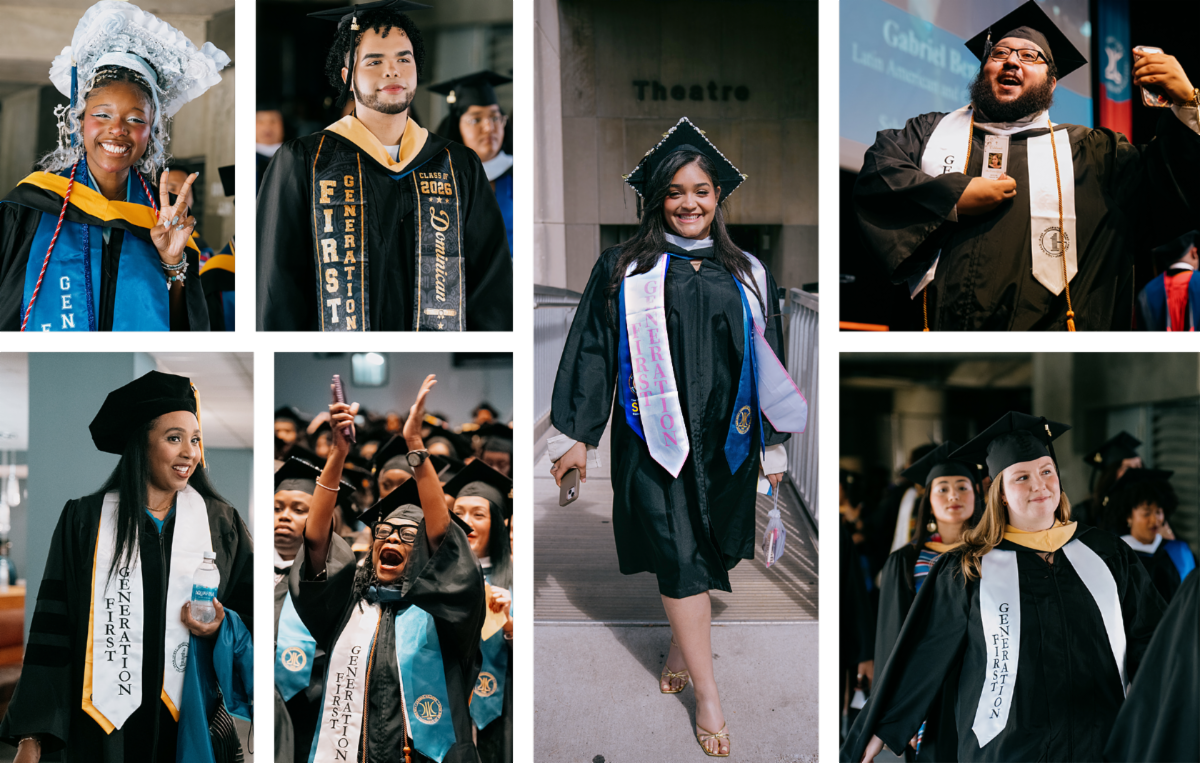 Collage of first gen students