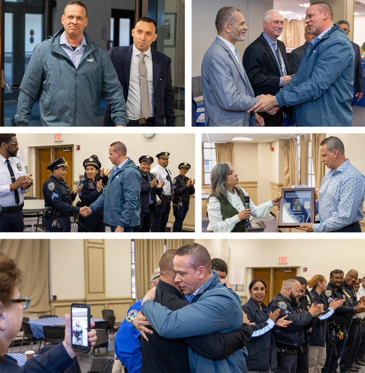 Seargeant Cesar Polomia Retirement Walkout collage