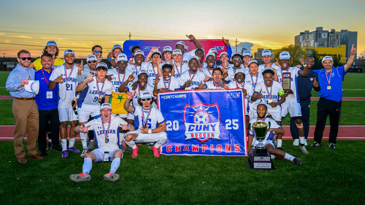 Team photo in sunset