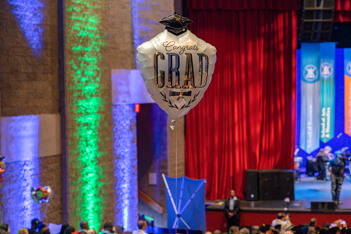 Balloon at Lehman's graduation
