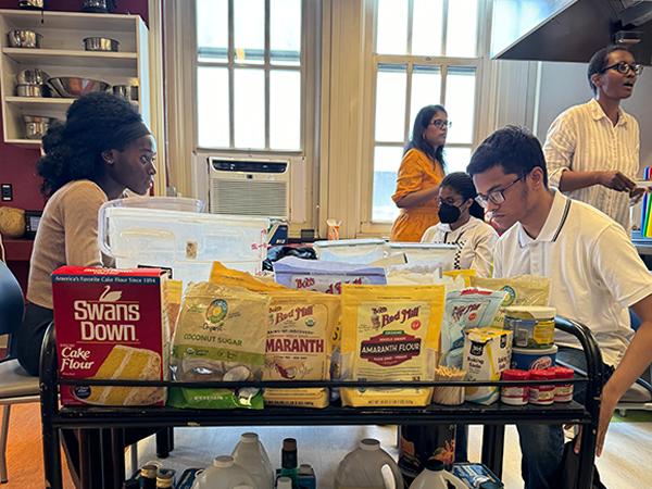 Students Work in Kitchen