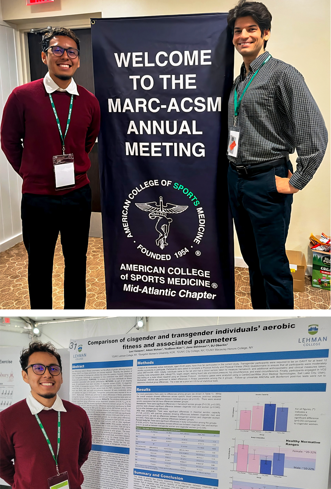 Lehmanites at Conference sign and poster