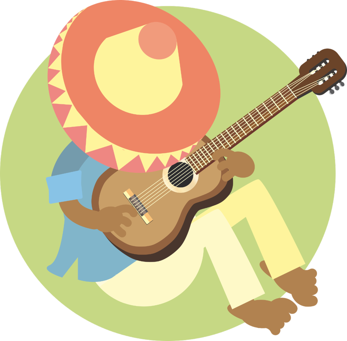Clipart of Mexican musician