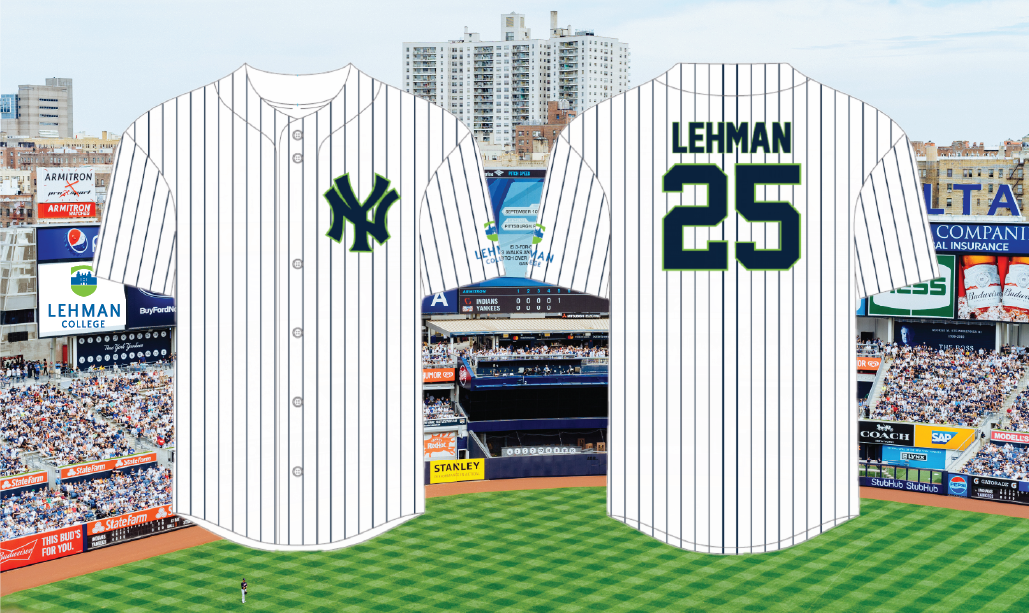 Yankees Jersey Illustrations on a photo of the field