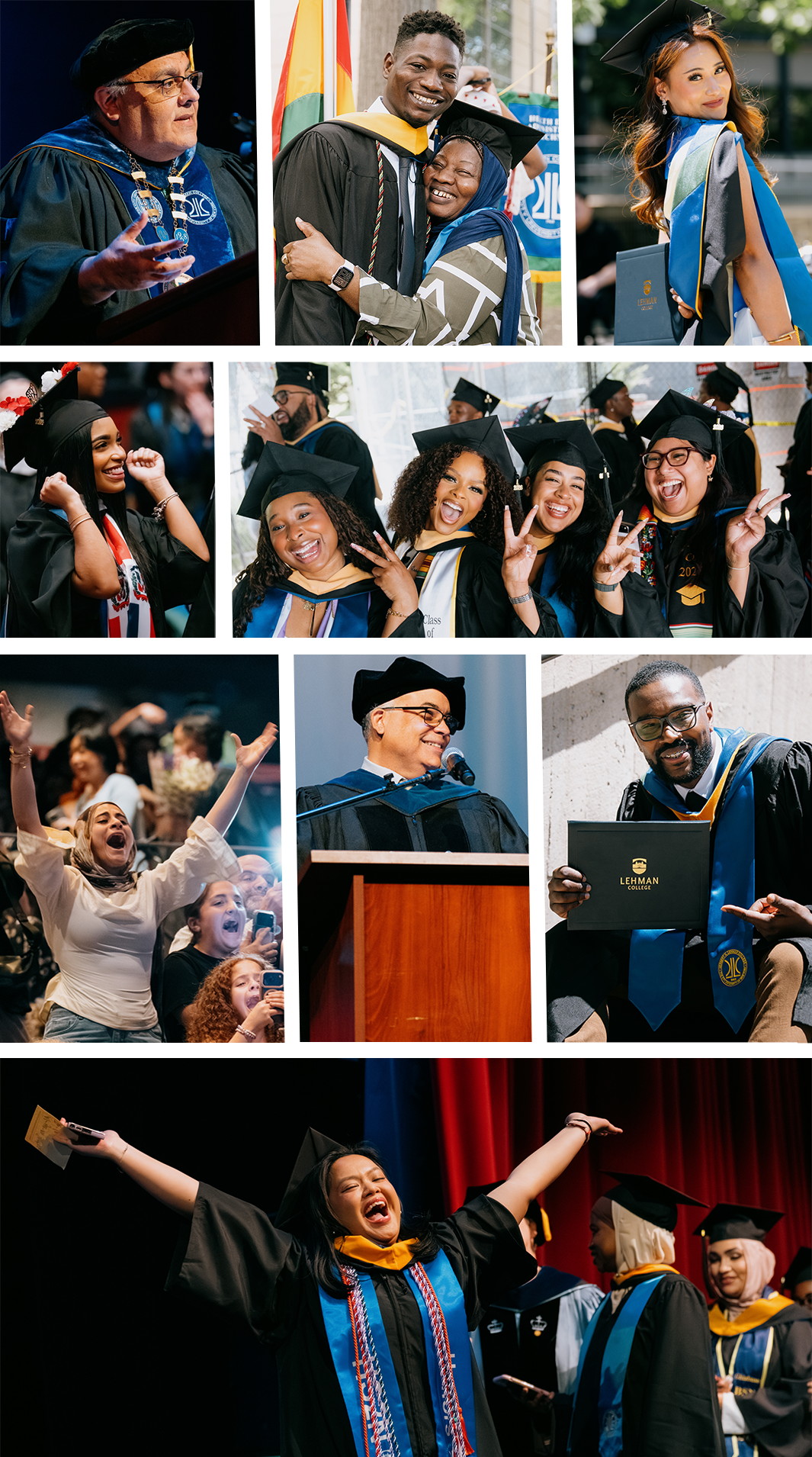 Collage of images from the ceremony
