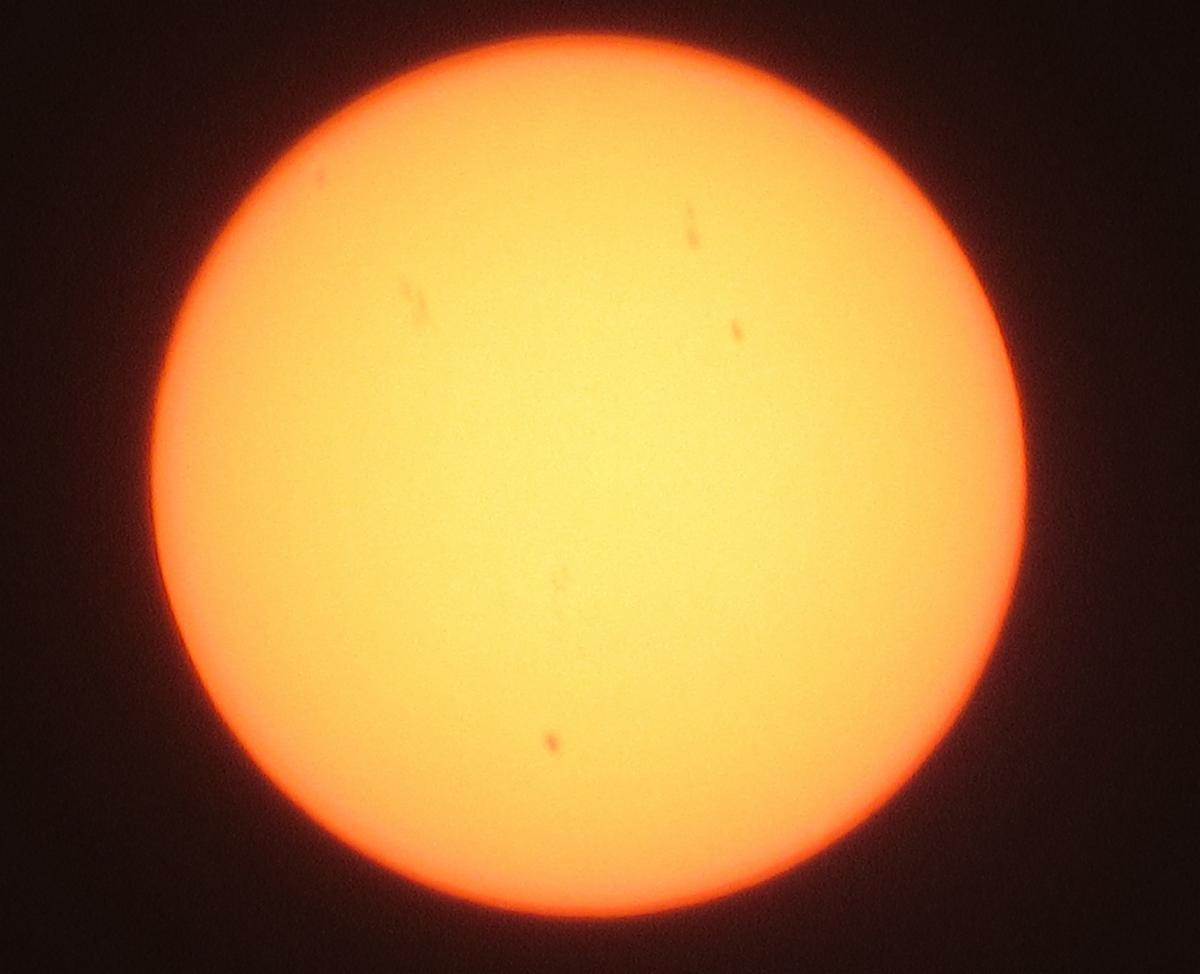 Orange Sun with Black Background