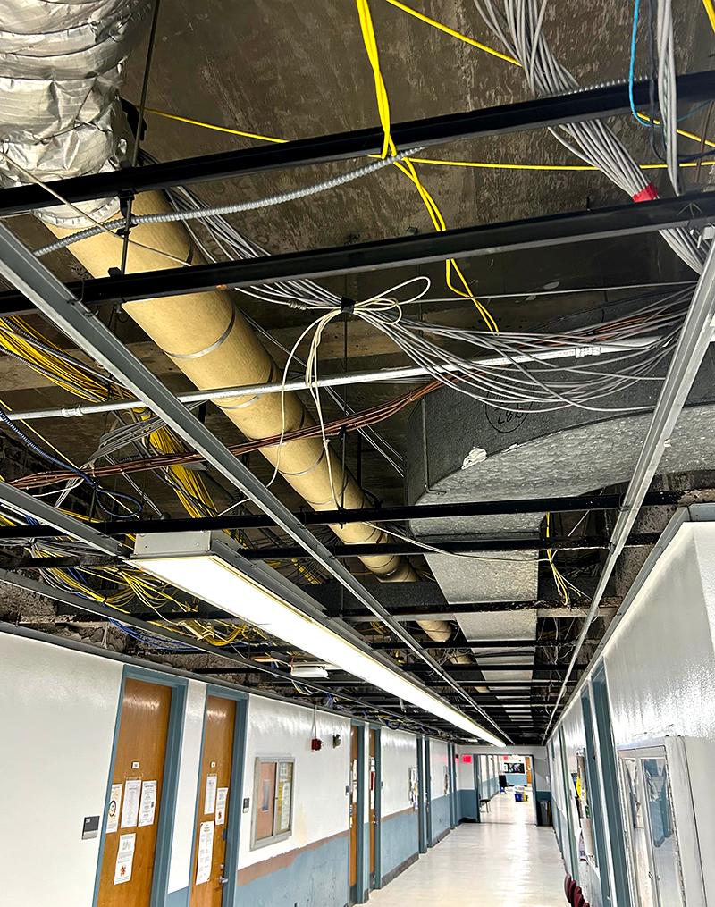 Exposed Ceiling Wires
