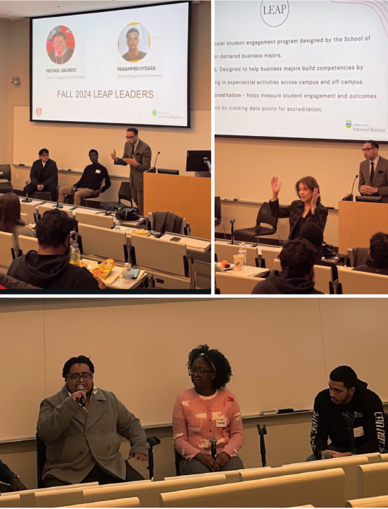 Screenshot of event photos from instagram stories - mainly speaker