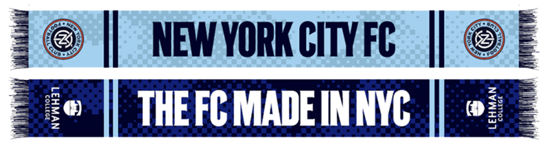 Mockup of fun blue branded scarf