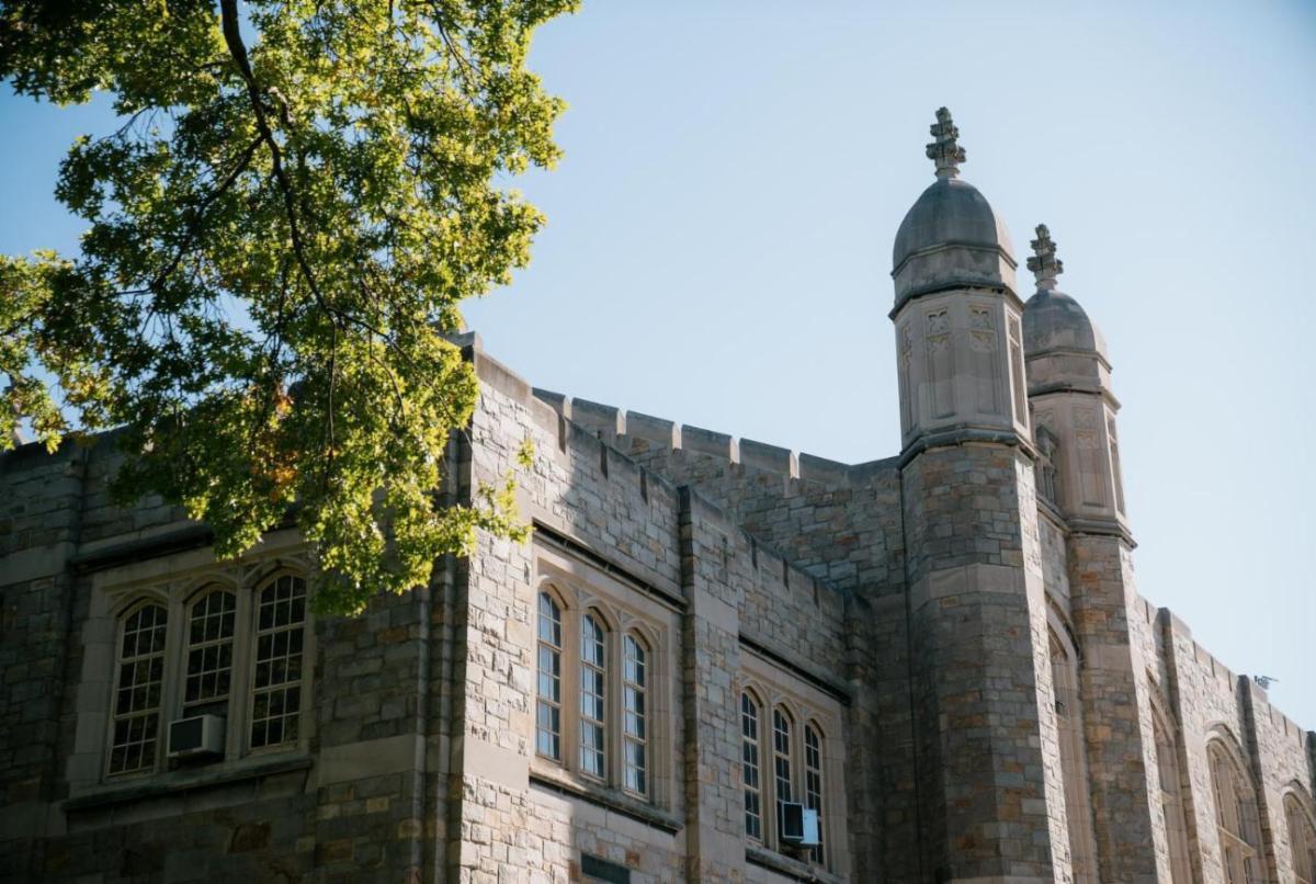 Beauty shot of old gym building