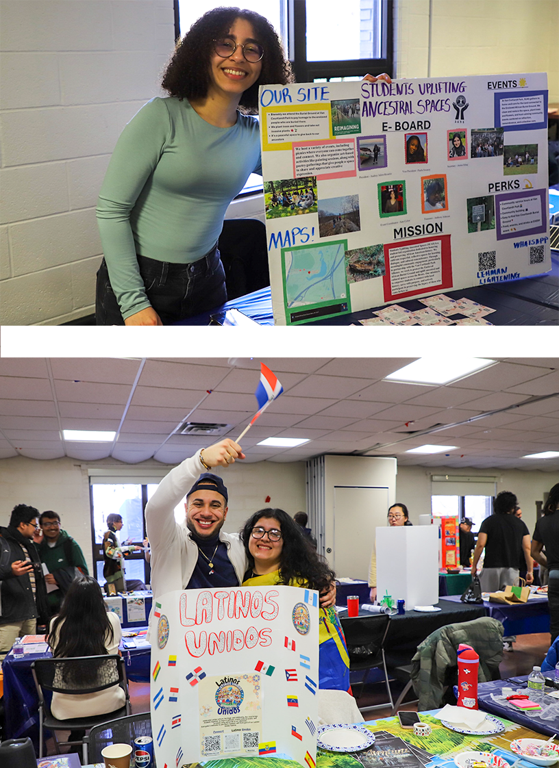 Enthusiastic students with posters