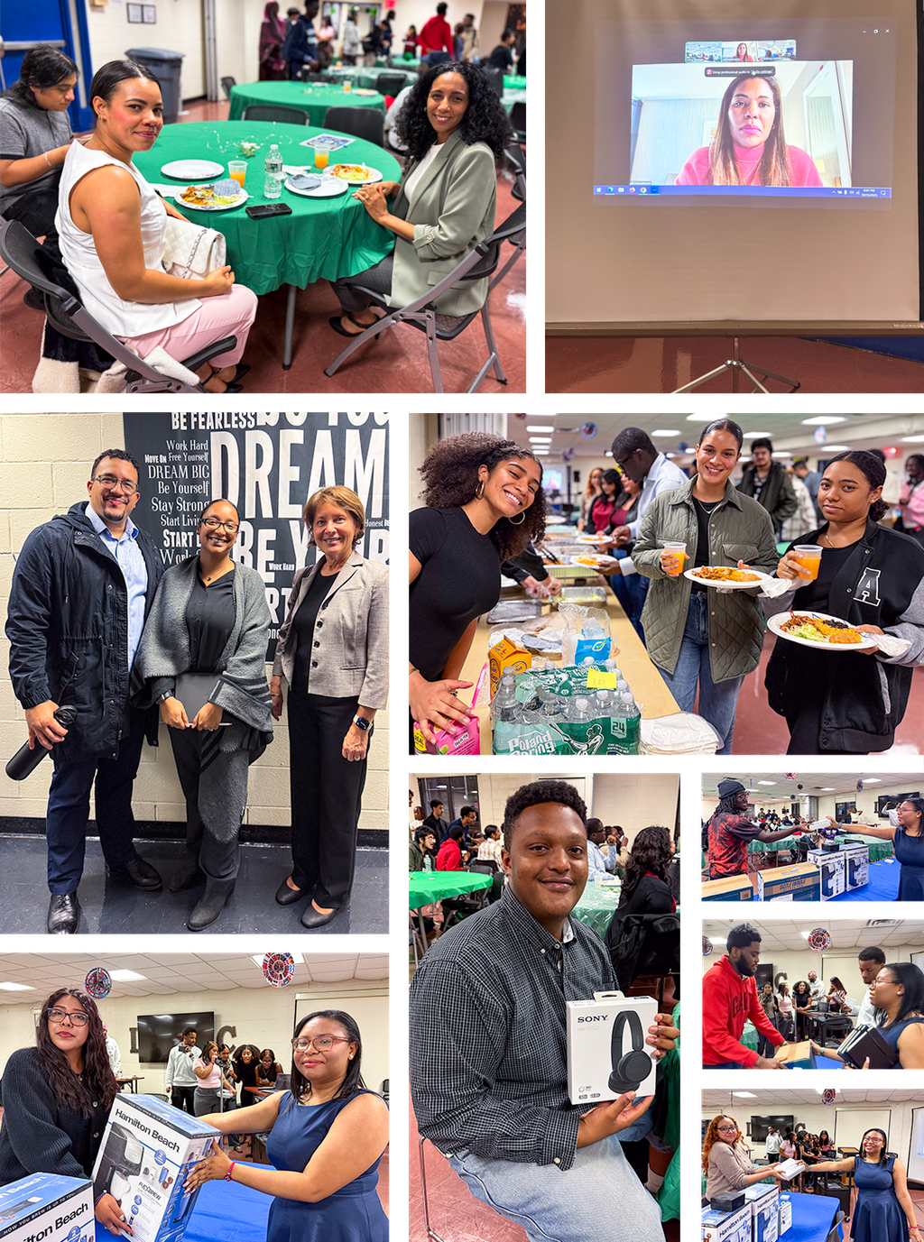 Collage of happy event participants