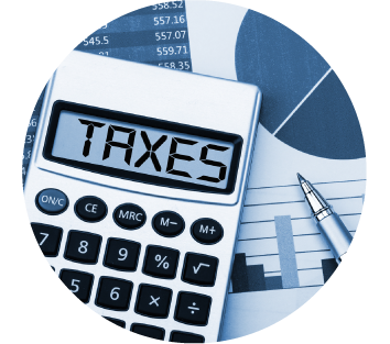 Calculator that says TAXES rather than numbers in window