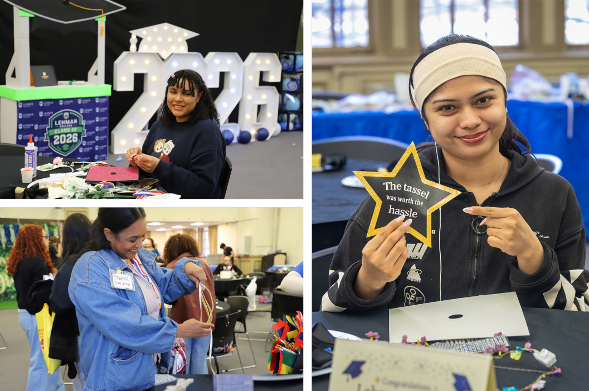 Collage of students at 2026 Cap decoration event.