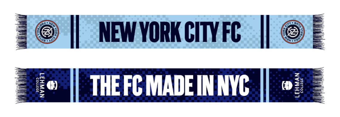 Official Blue FCNYC Scarf with Lehman Logo