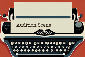 Typewriter typing the words Audition Scene