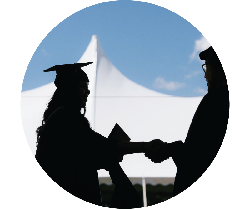 Silhouette of Commencement image.