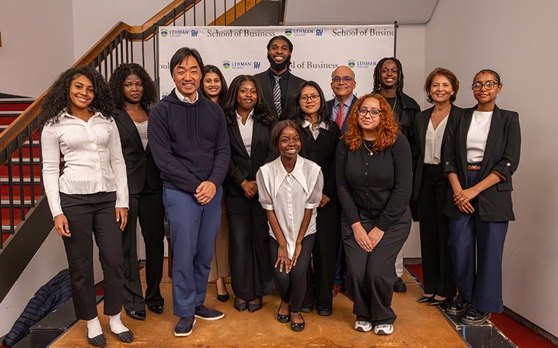 Group photo by School of Business Step and Repeat